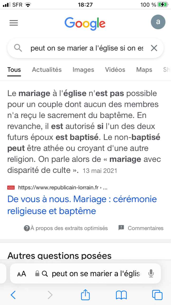 Premier rendez-vous inscription église déçu - 1