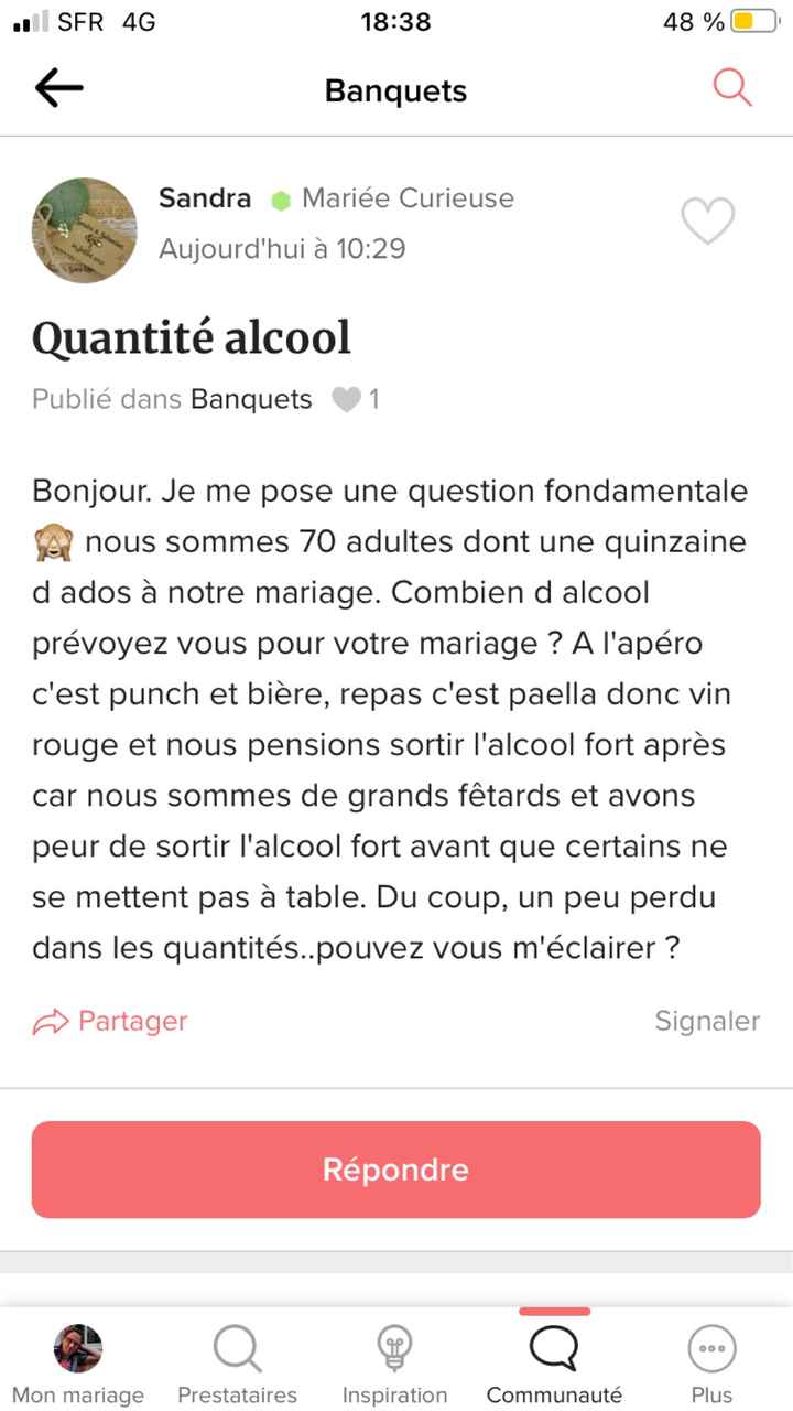 Quantité alcool - 1