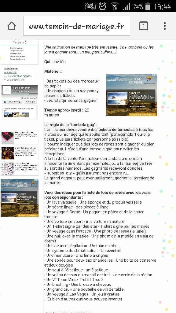 Tombola des mariés - 1