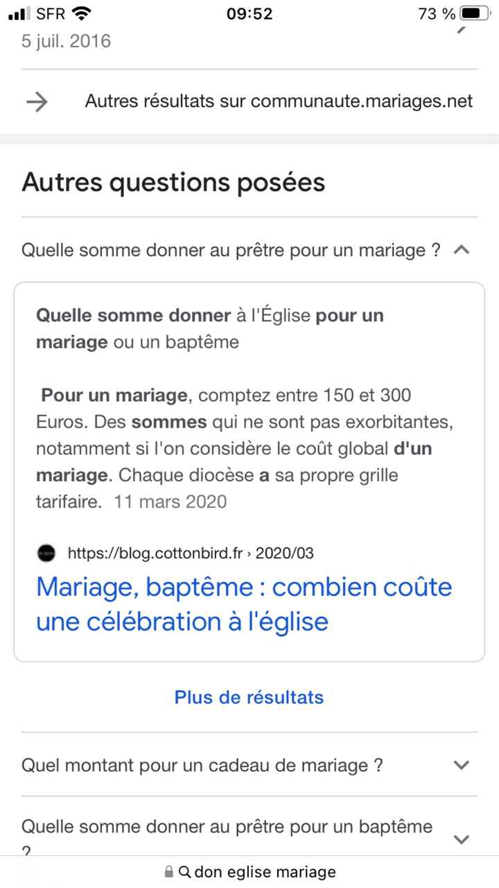 Offrande mariage religieux - 1