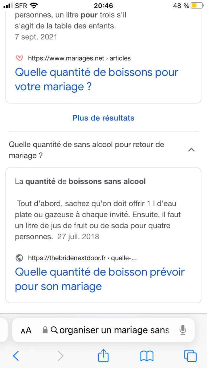 Quantité de soft pour la réception - 2