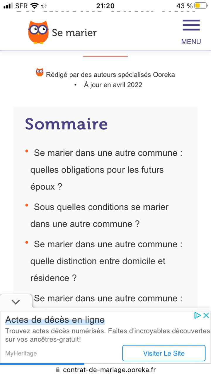 Changement d'adresse de Paris à Courbevoie après dépôt de dossier - 1