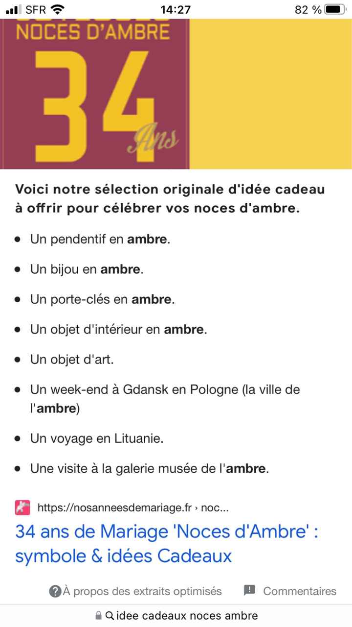 Idées cadeaux anniversaire de mariage - 1