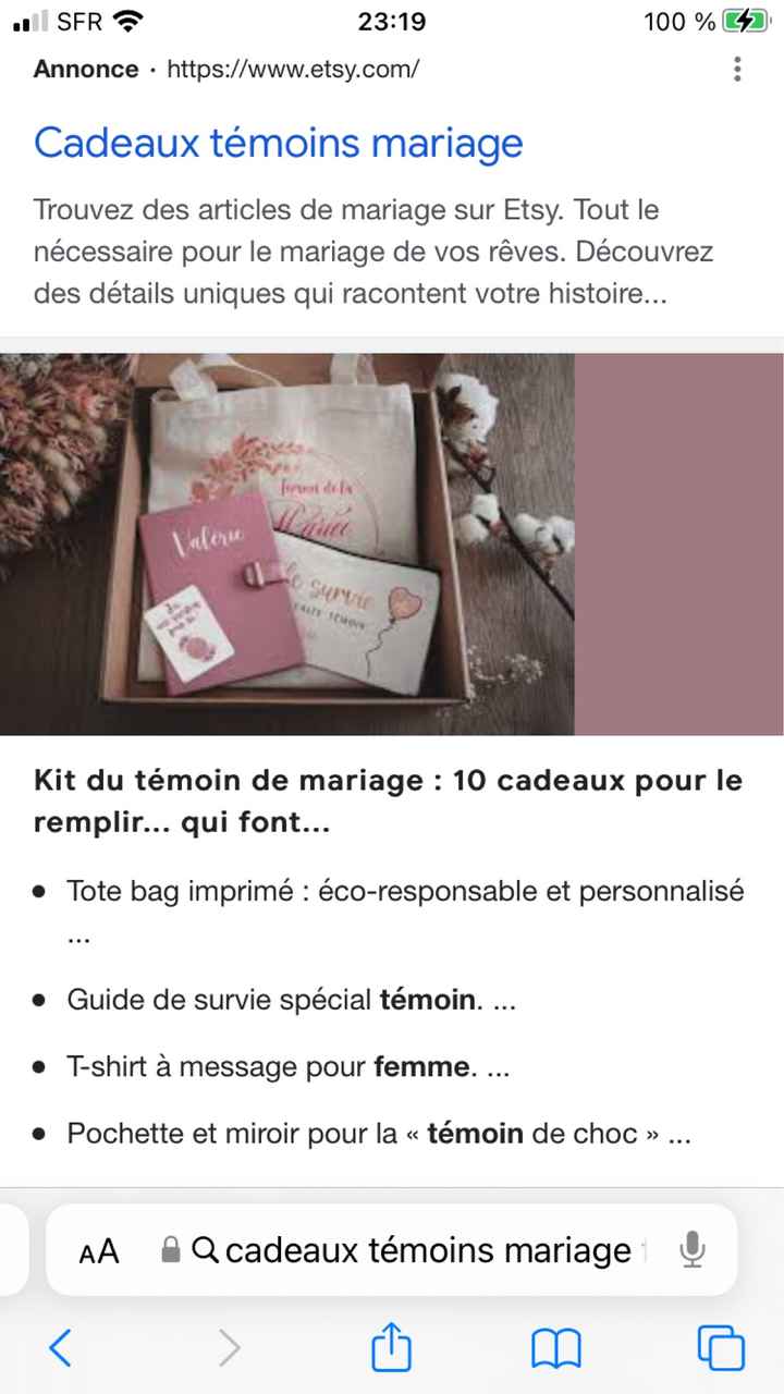 Idée cadeau pour mes témoins - 1