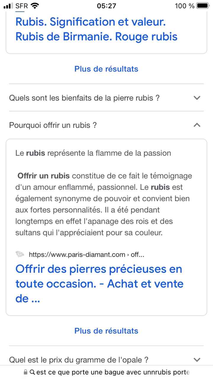 Bague avec Pierre en forme de coeur. - 2