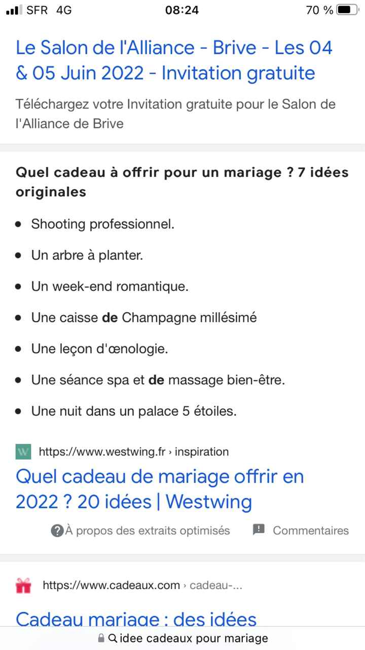 Idee cadeaux mariage - 1