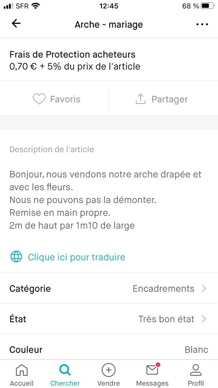 Dimension arche carrée - 2