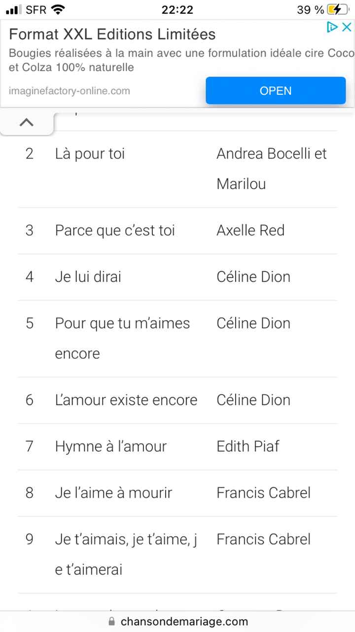 Recherche musique arrivée Alliance - 1