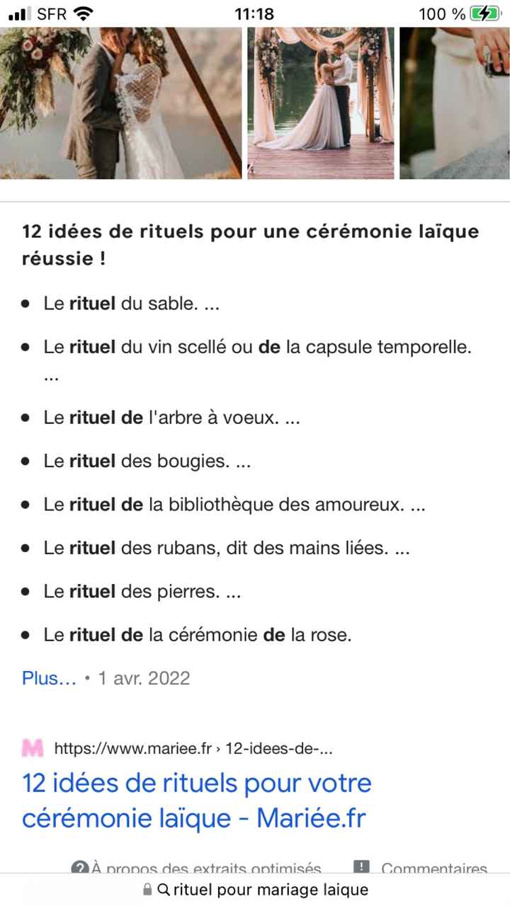 Rituel cérémonie laïque - 1