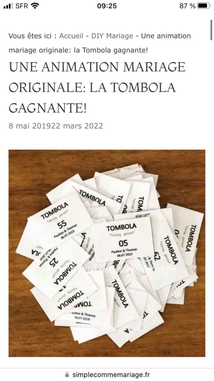 Tombola des mariés - 1