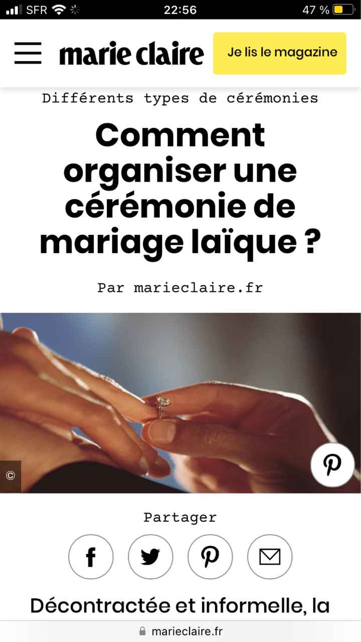 Mariage Laïque - 1