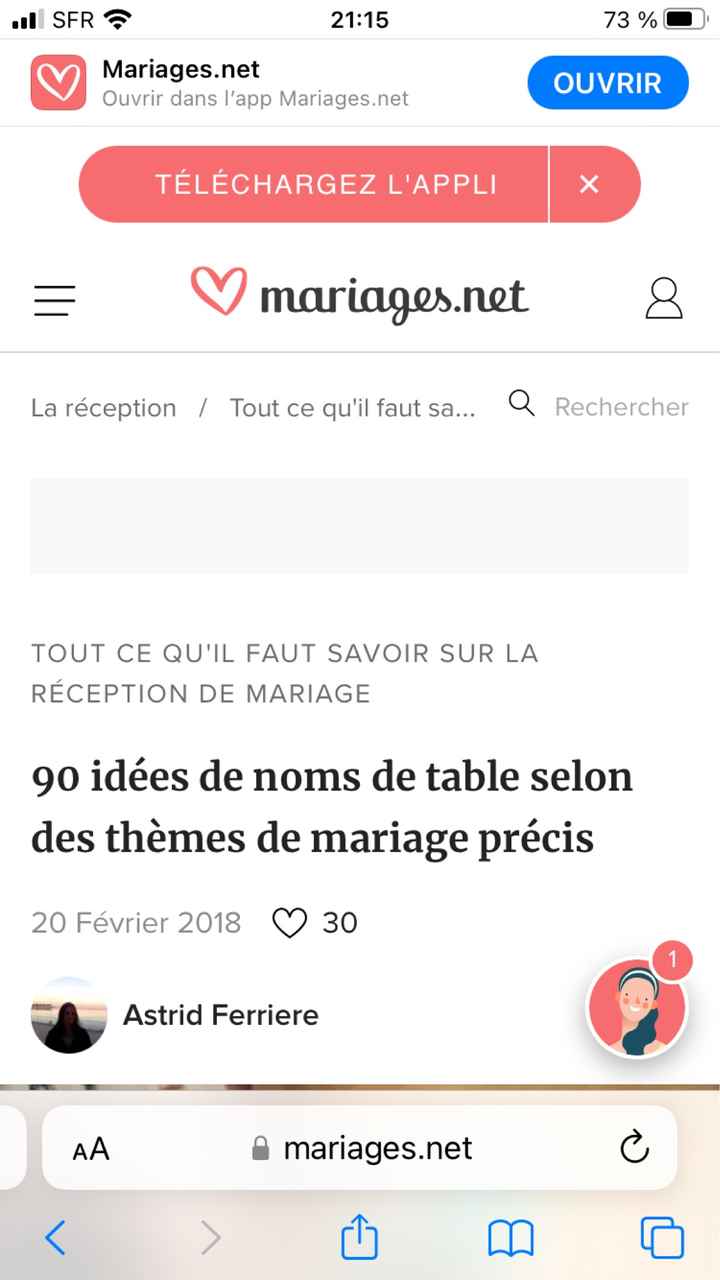 Noms de table vintage - 1