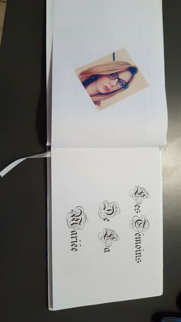 Livre d'or 2eme page temoins mariée