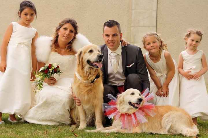 Photo avec ma fille et les demoiselles d'honneurs