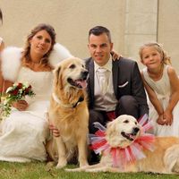 Photo avec ma fille et les demoiselles d'honneurs