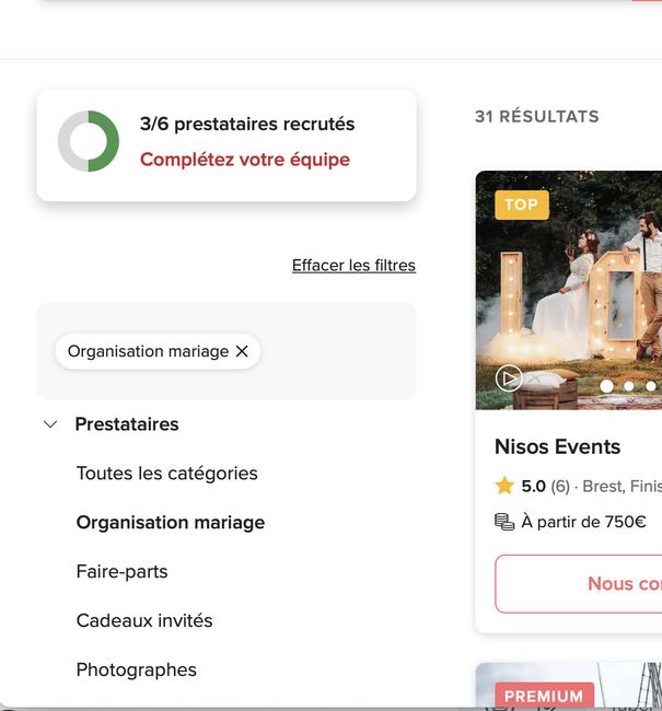 Suppression Catégorie de Prestataires 1