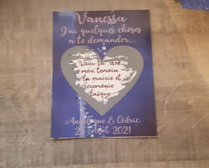 Annonce de notre mariage à notre famille pour noel 2