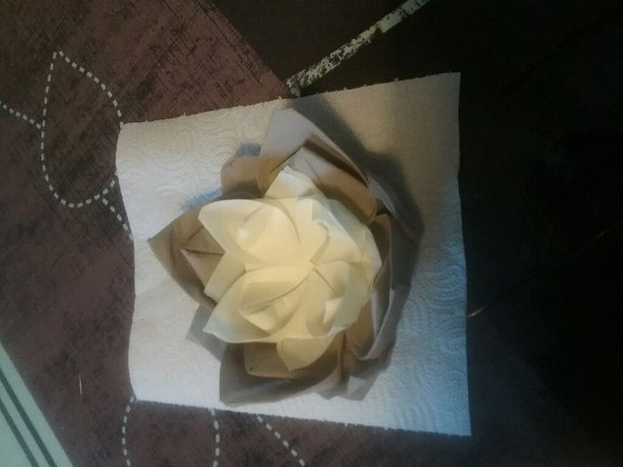 Fleur de lotus , pliage serviette en papier - 1
