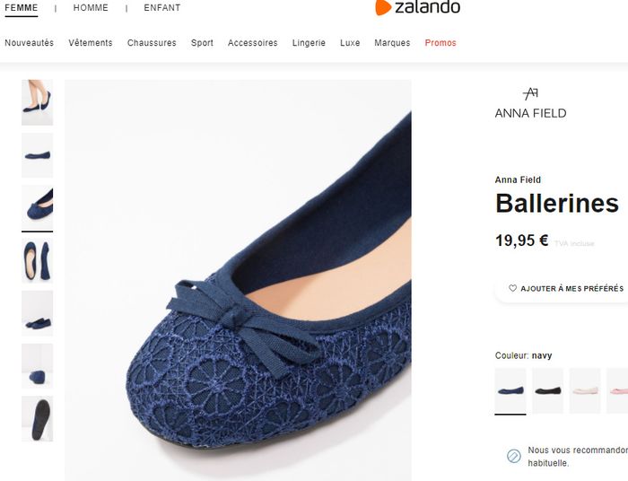 ballerines bleues