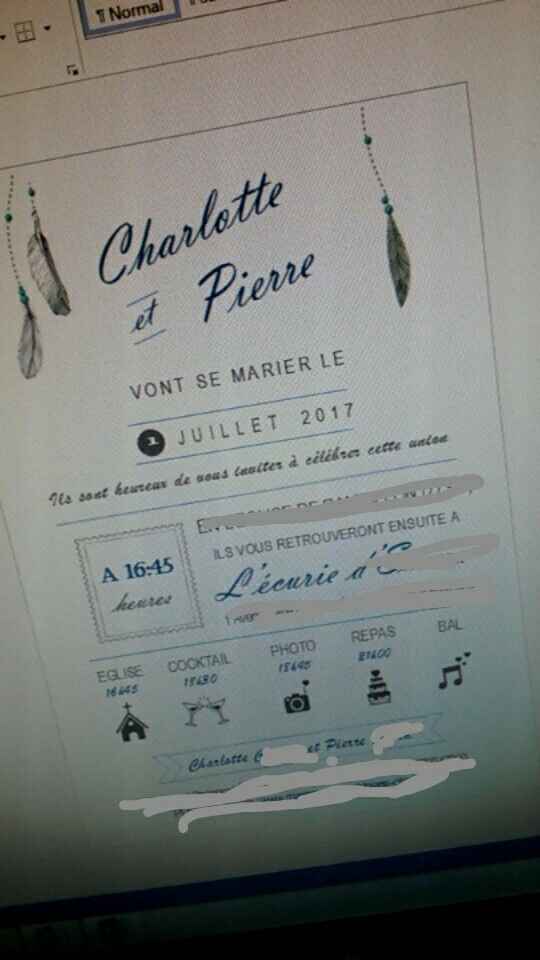Faire part maison :) - 1