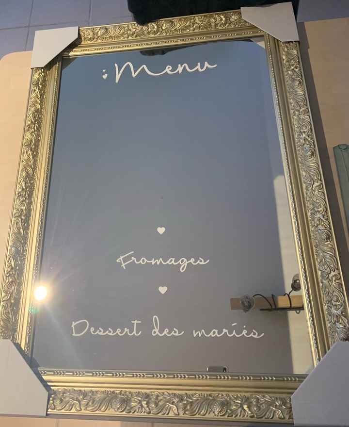 Menu sur miroir - 1