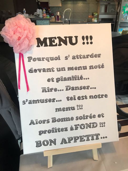 Nomination de mon menu 1