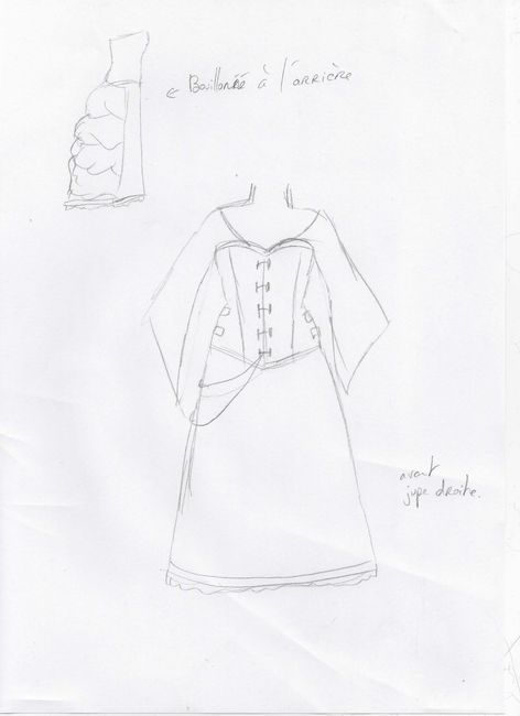 Croquis de ma future robe