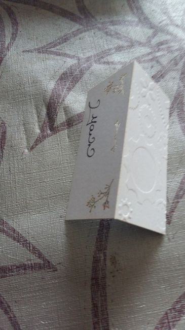 Marque-place - Dessus