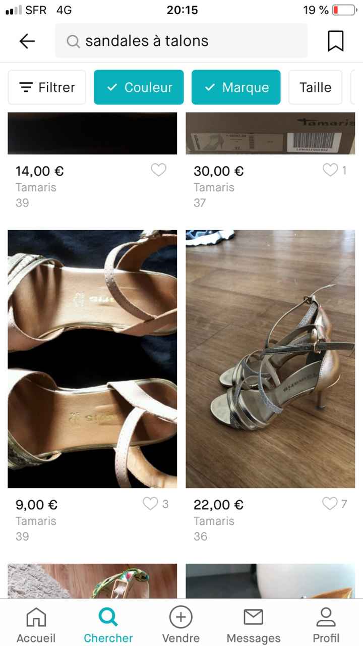 Chaussure dore - 1