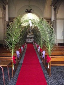 Ambiance tropicale : déco église