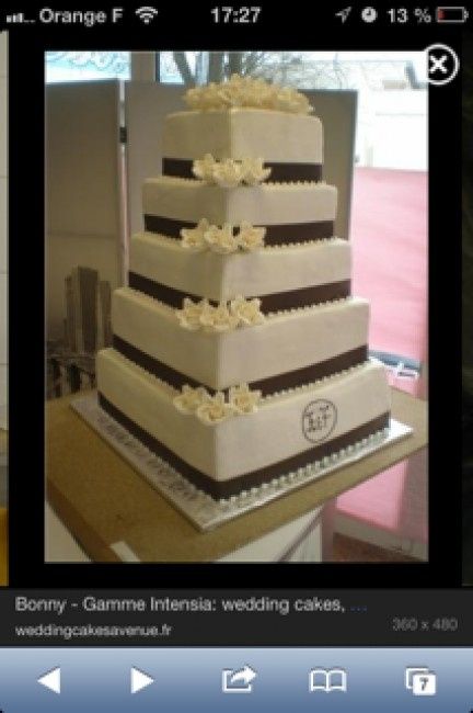 Wedding cake chocolat/écru