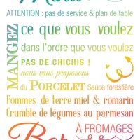 Notre menu