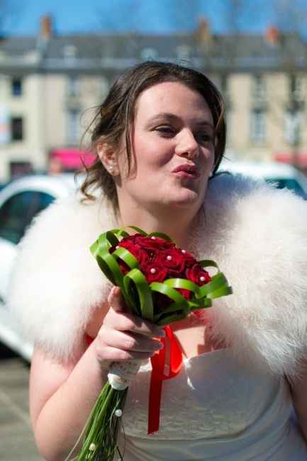 moi avec mon bouquet 