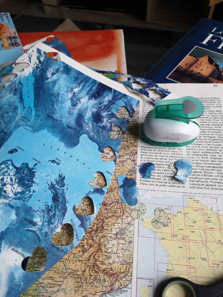 Cœur avec carte du monde - 1