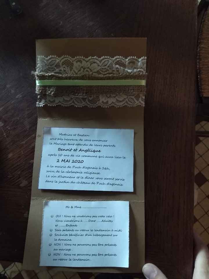 Faire-part fini fait maison - 2