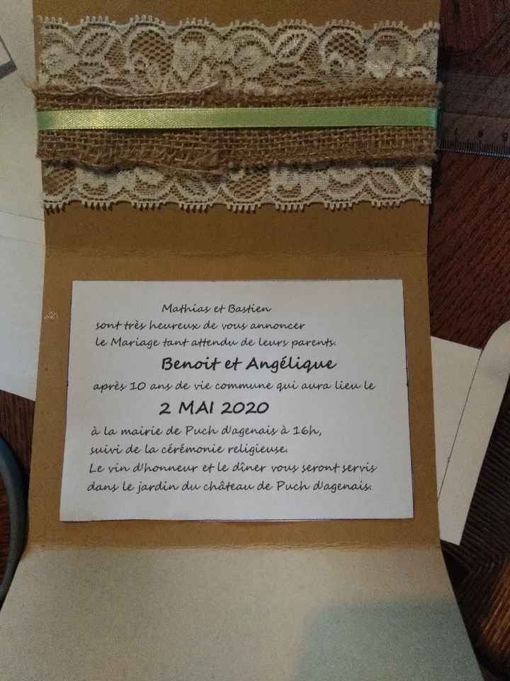 Faire-part fini fait maison - 1