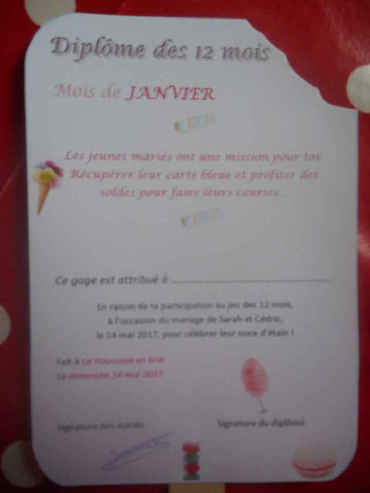 Diplome Jeu Des 12 Mois Organisation Du Mariage Forum Mariages Net