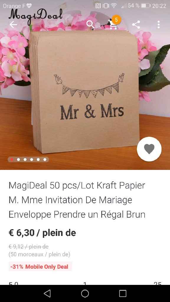  Aide pr retrouver sachet kraft Mr&mrs sur aliexpress - 1