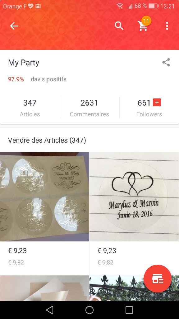  Stickers contenants à dragées - 1
