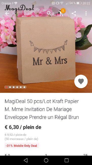  Aide pr retrouver sachet kraft Mr&mrs sur aliexpress - 1