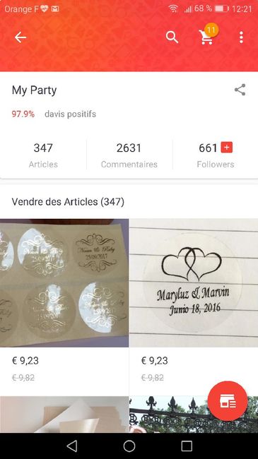  Stickers contenants à dragées - 1