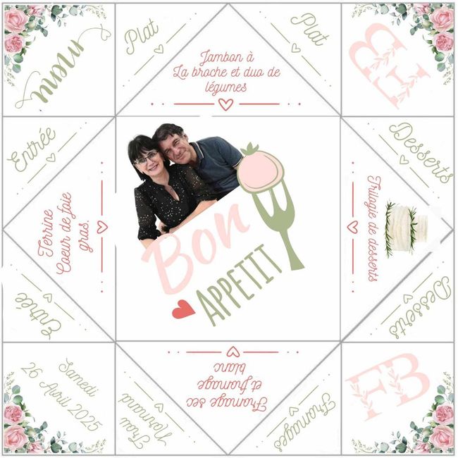 Faire part et menu 4