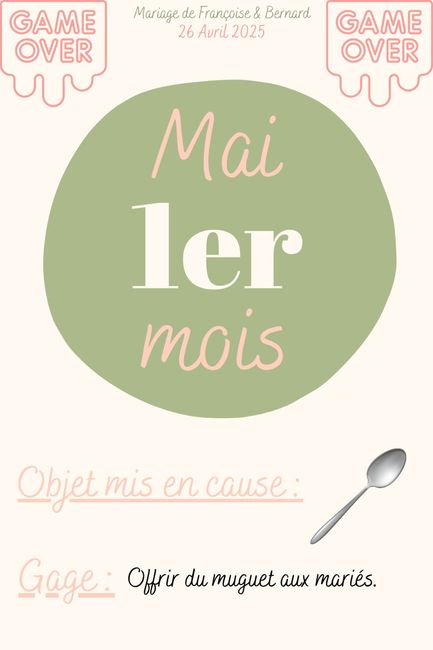 Jeu des 12 mois - 1