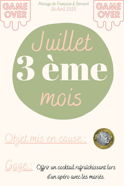Jeu des 12 mois - 3