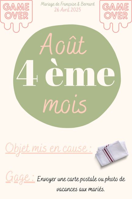 Jeu des 12 mois - 4