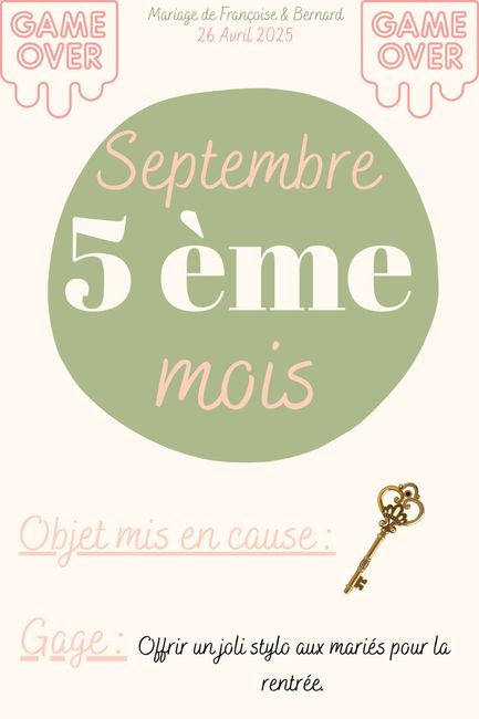 Jeu des 12 mois - 5
