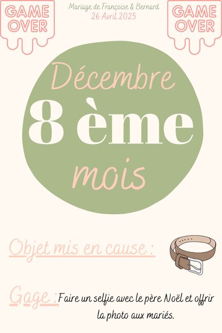 Jeu des 12 mois - 8