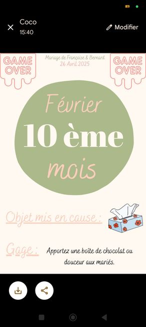 Jeu des 12 mois - 10