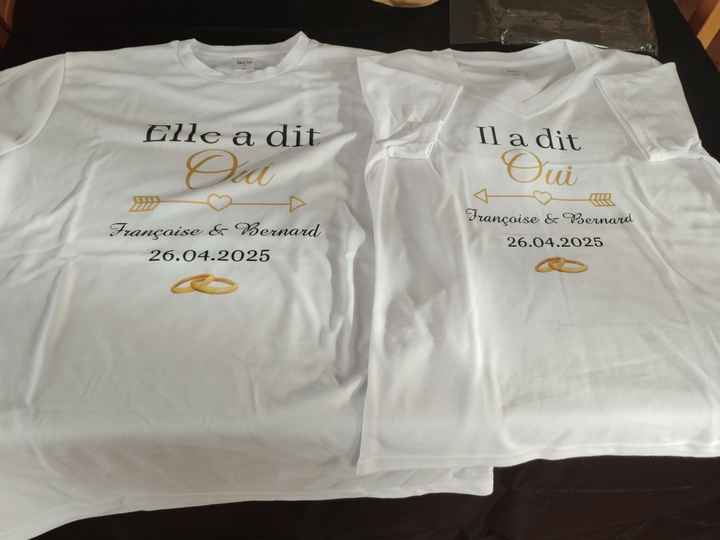 Tee shirts pour le lendemain du mariage - 1
