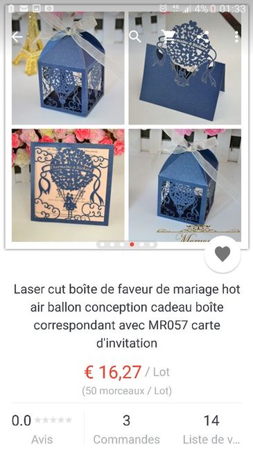 Contenant dragées sur le thème nuit étoilée - 1